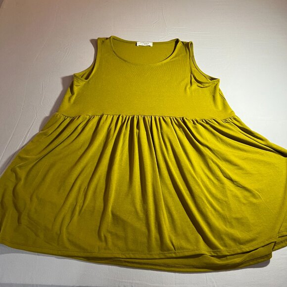 Zenana Tunic Tank Top Size L Mustard Yellow - Picture 2 of 6